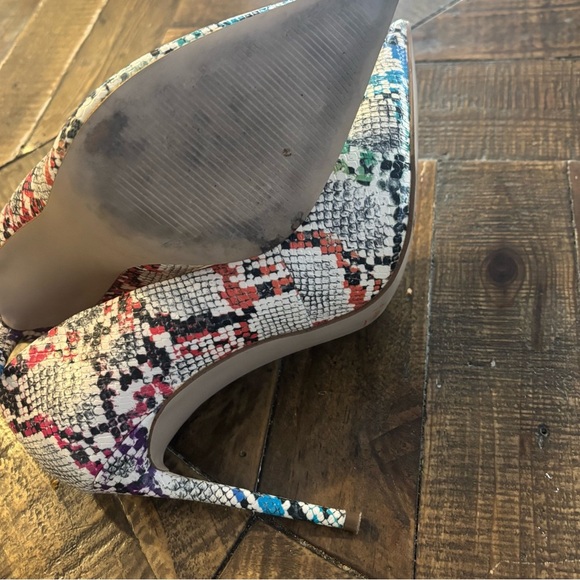 Steven Madden Womens 4 Inch Heels Vala Pump Snake Print Rainbow Colors Size 8.5M - Picture 5 of 11